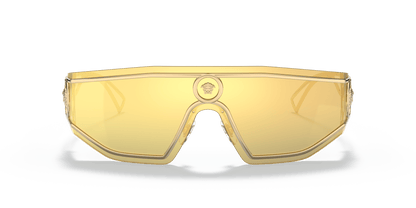 משקפי שמש של ורסאצ'ה מראה זהב-חום זהב | Versace VE2226 Gold-Brown Mirror Gold