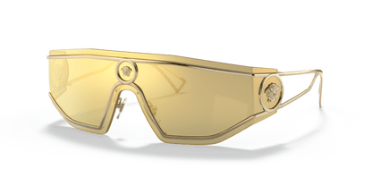 משקפי שמש של ורסאצ'ה מראה זהב-חום זהב | Versace VE2226 Gold-Brown Mirror Gold