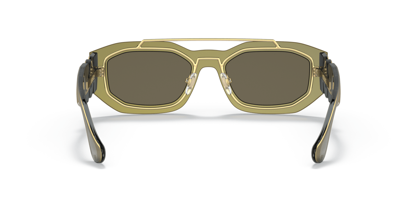 Versace Sunglasses Biggie Transparent Brown Mirror Gold-Brown | Versace VE2235 Biggie Transparent Brown Mirror Gold-Brown