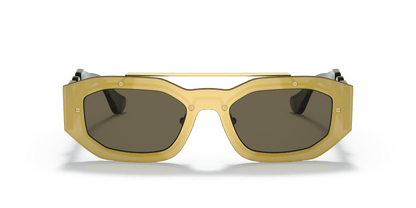 Versace Sunglasses Biggie Transparent Brown Mirror Gold-Brown | Versace VE2235 Biggie Transparent Brown Mirror Gold-Brown