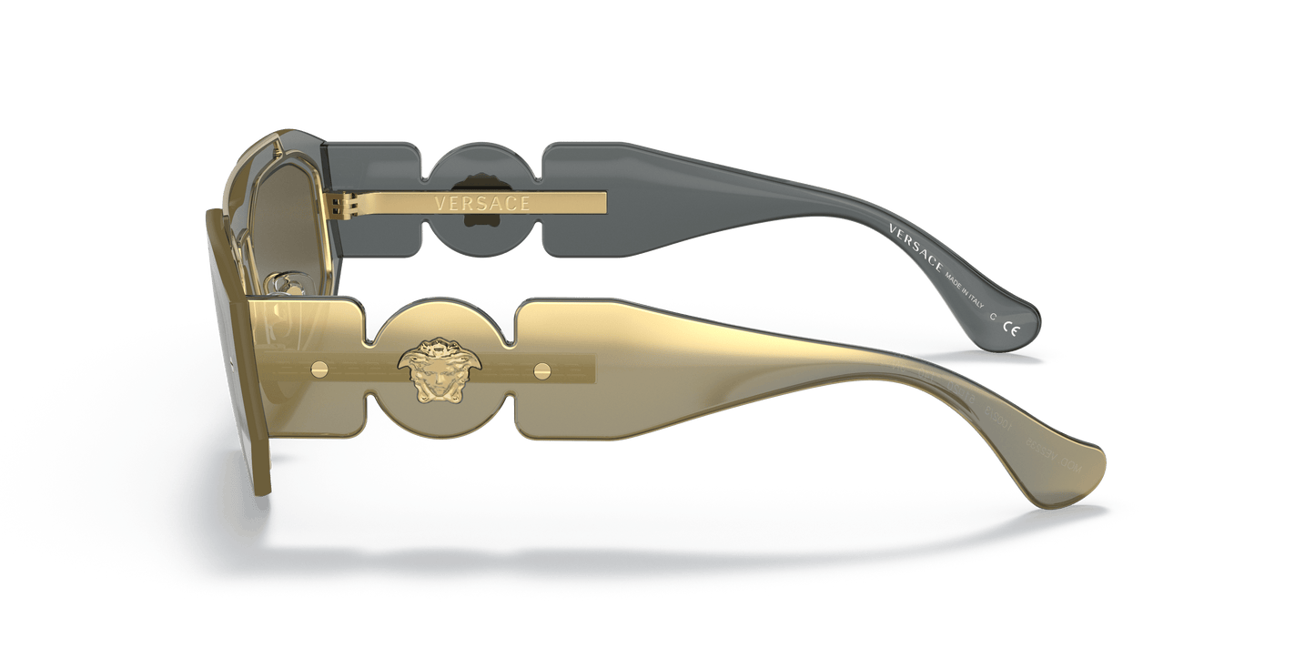 Versace Sunglasses Biggie Transparent Brown Mirror Gold-Brown | Versace VE2235 Biggie Transparent Brown Mirror Gold-Brown