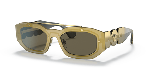Versace Sunglasses Biggie Transparent Brown Mirror Gold-Brown | Versace VE2235 Biggie Transparent Brown Mirror Gold-Brown