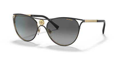 Versace Sunglasses Black/Gold-Polar Grey Gradient | Versace VE2237 Black/Gold-Polar Grey Gradient