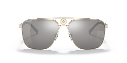 Versace Sunglasses Pale Gold-Light Grey Mirror Silver | Versace VE2238 Pale Gold-Light Grey Mirror Silver