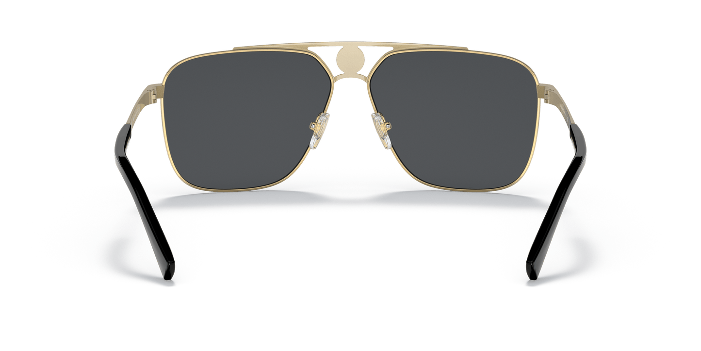משקפי שמש של ורסאצ'ה זהב/מט שחור-אפור כהה | Versace VE2238 Gold/Matte Black-Dark Grey