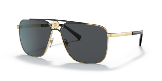 משקפי שמש של ורסאצ'ה זהב/מט שחור-אפור כהה | Versace VE2238 Gold/Matte Black-Dark Grey