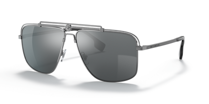 Versace Sunglasses Gunmetal-Light Grey Mirror Black | Versace VE2242 Gunmetal-Light Grey Mirror Black