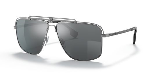 Versace Sunglasses Gunmetal-Light Grey Mirror Black | Versace VE2242 Gunmetal-Light Grey Mirror Black