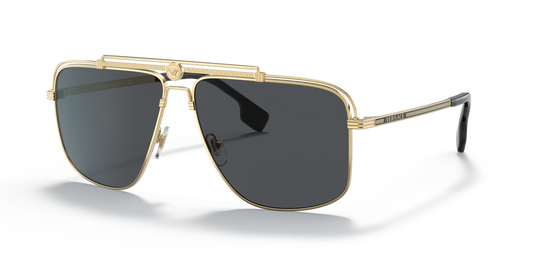 משקפי שמש של ורסאצ'ה זהב-אפור כהה | Versace VE2242 Gold-Dark Grey