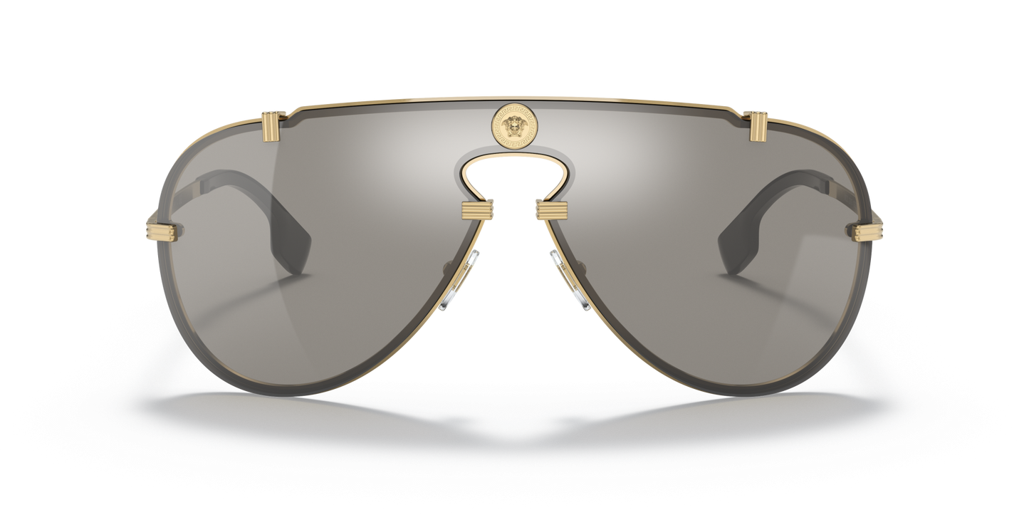 Versace Sunglasses Gold-Light Grey Mirror Silver | Versace VE2243 Gold-Light Grey Mirror Silver