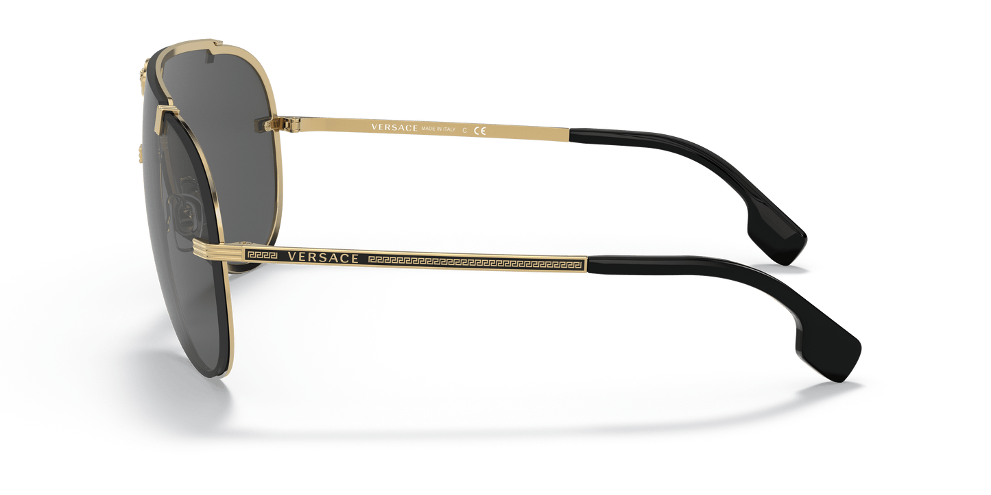 משקפי שמש של ורסאצ'ה זהב-אפור כהה | Versace VE2243 Gold-Dark Grey