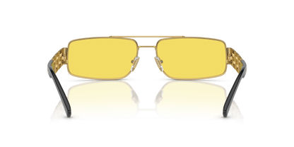 משקפי שמש של ורסאצ'ה זהב-צהוב מראה אדום | Versace VE2257 Gold-Yellow Mirror Red