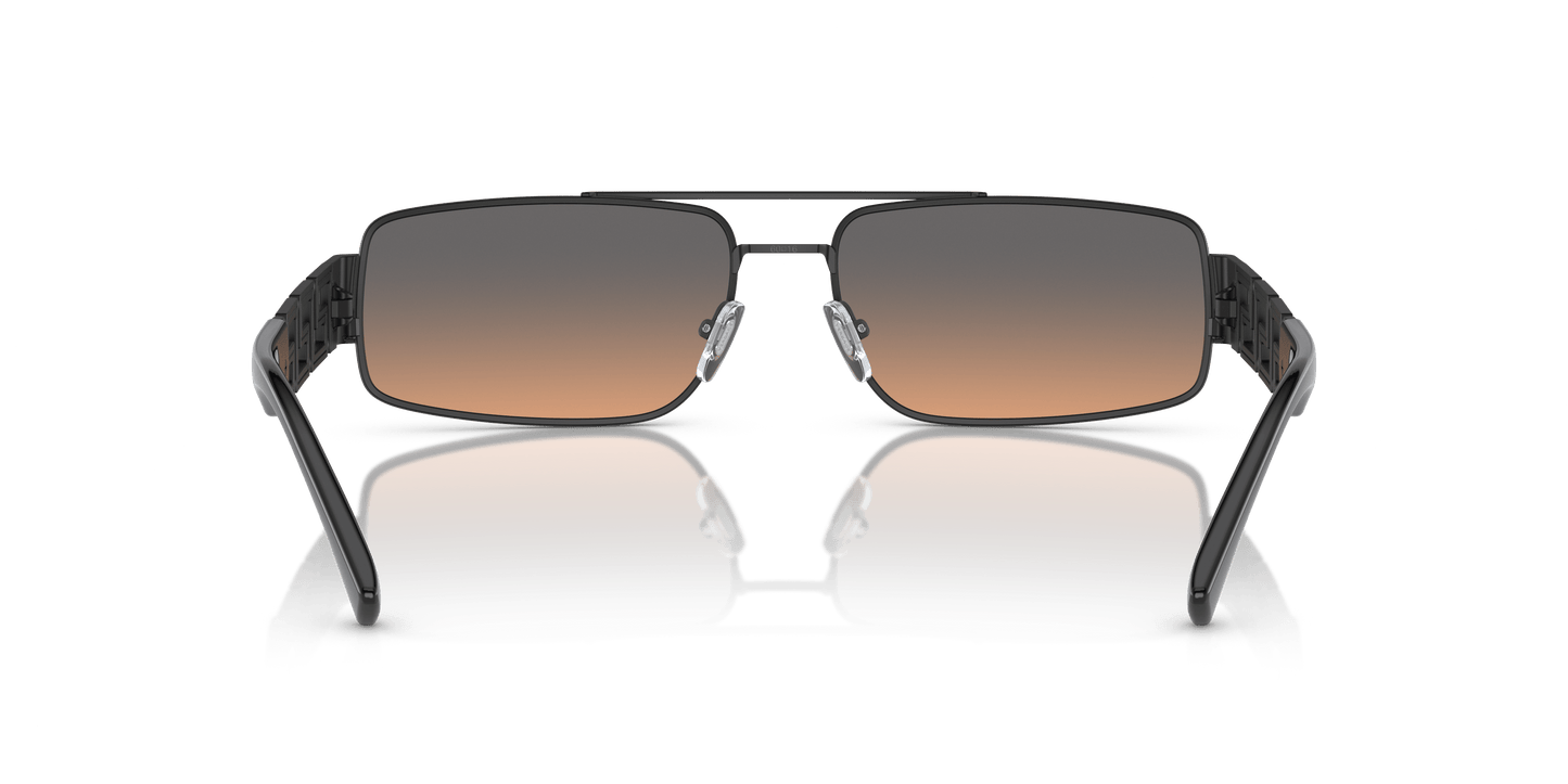 Versace Matte Black-Orange Gradient Light Grey Sunglasses | Versace VE2257 Matte Black-Orange Gradient Light Grey