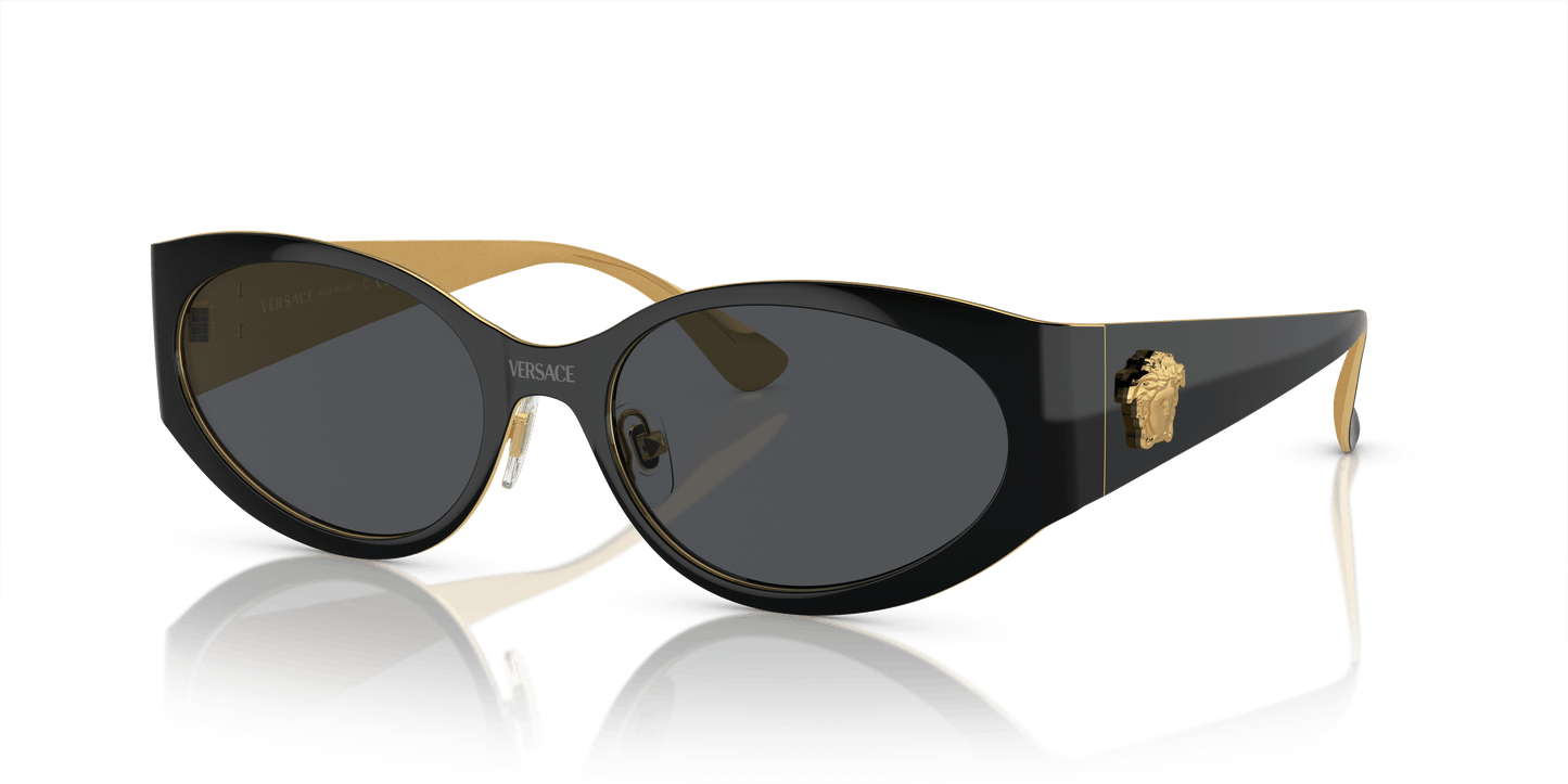 Versace Sunglasses Black-Dark Grey | Versace VE2263 Black-Dark Grey