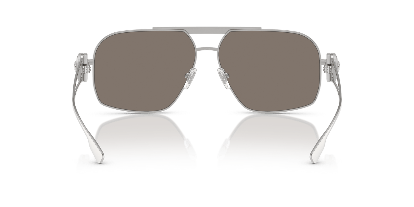 משקפי שמש ורסאצ'ה מראה כסף-אפור בהיר כסף | Versace VE2269 Silver-Light Grey Mirror Silver