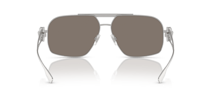 משקפי שמש ורסאצ'ה מראה כסף-אפור בהיר כסף | Versace VE2269 Silver-Light Grey Mirror Silver