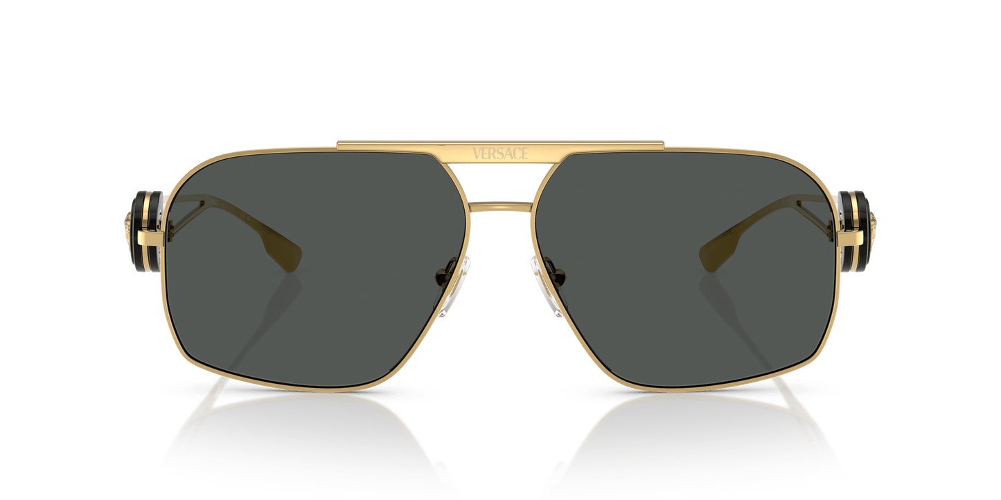 משקפי שמש של ורסאצ'ה זהב-אפור כהה | VERSACE VE2269 Gold-Dark Grey