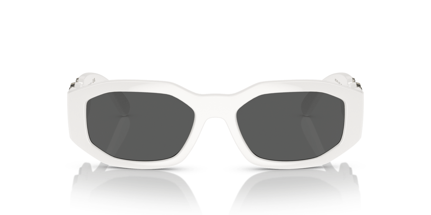 משקפי שמש של ורסאצ'ה לבן-אפור כהה | Versace VE4361 Biggie White-Dark Grey