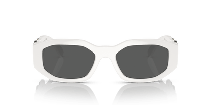משקפי שמש של ורסאצ'ה לבן-אפור כהה | Versace VE4361 Biggie White-Dark Grey