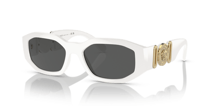 משקפי שמש של ורסאצ'ה לבן-אפור כהה | Versace VE4361 Biggie White-Dark Grey