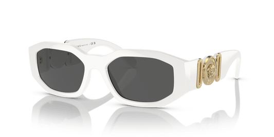 משקפי שמש של ורסאצ'ה לבן-אפור כהה | Versace VE4361 Biggie White-Dark Grey