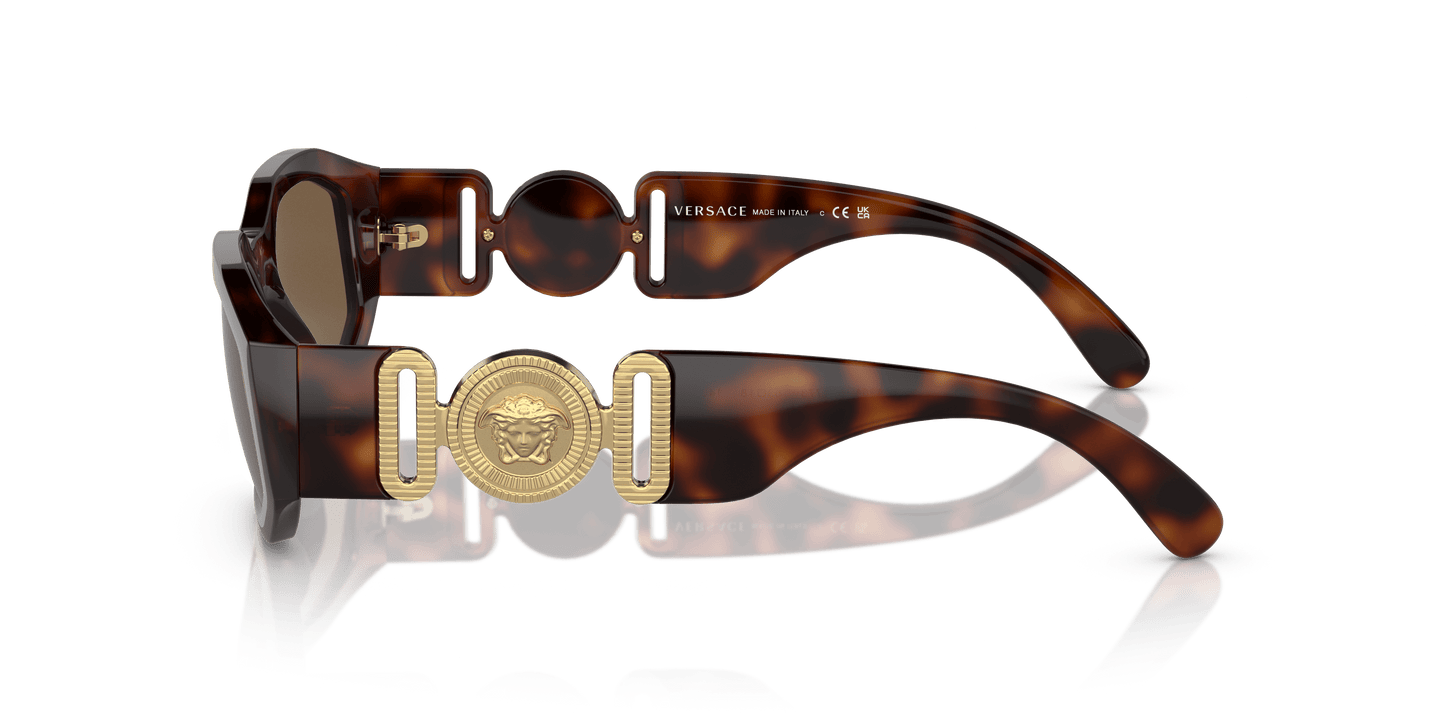 משקפי שמש של ורסאצ'ה הוואנה-חום כהה | Versace VE4361 Biggie Havana-Dark Brown