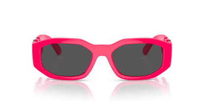 משקפי שמש ורסאצ'ה ורוד-כהה אפור | Versace VE4361 Biggie Fuxia Fluo-Dark Grey