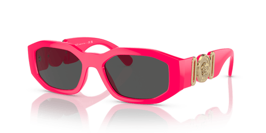 משקפי שמש ורסאצ'ה ורוד-כהה אפור | Versace VE4361 Biggie Fuxia Fluo-Dark Grey