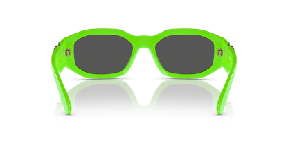 משקפי שמש של ורסאצ'ה ירוק פלואו-אפור כהה | Versace VE4361 Biggie Green Fluo-Dark Grey