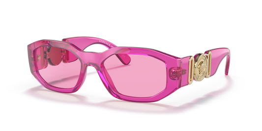 Versace Sunglasses Transparent Fuchsia-Fuchsia | Versace VE4361 Biggie Transparent Fuxia-Fuchsia