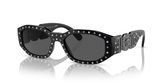 משקפי שמש של ורסאצ'ה שחור-אפור כהה | Versace VE4361 Biggie Black-Dark Grey