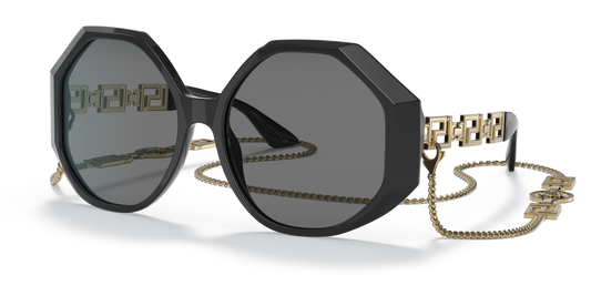 Hebrew | Versace VE4395 Black-Dark Grey