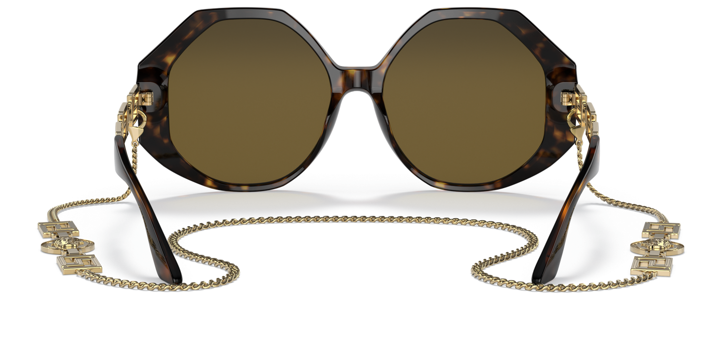 משקפי שמש של ורסאצ'ה הוואנה-חום כהה | Versace VE4395 Havana-Dark Brown