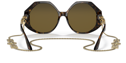 משקפי שמש של ורסאצ'ה הוואנה-חום כהה | Versace VE4395 Havana-Dark Brown