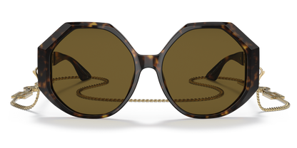 משקפי שמש של ורסאצ'ה הוואנה-חום כהה | Versace VE4395 Havana-Dark Brown