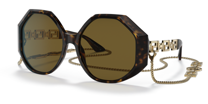 משקפי שמש של ורסאצ'ה הוואנה-חום כהה | Versace VE4395 Havana-Dark Brown