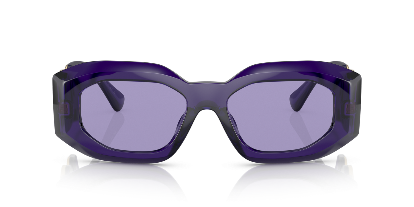 משקפי שמש של ורסאצ'ה סגול שקוף-סגול | Versace VE4425U Purple Transparent-Violet