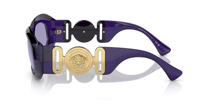 משקפי שמש של ורסאצ'ה סגול שקוף-סגול | Versace VE4425U Purple Transparent-Violet