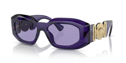 משקפי שמש של ורסאצ'ה סגול שקוף-סגול | Versace VE4425U Purple Transparent-Violet