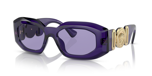 משקפי שמש של ורסאצ'ה סגול שקוף-סגול | Versace VE4425U Purple Transparent-Violet