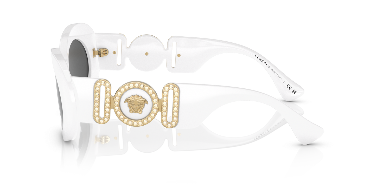 משקפי שמש של ורסאצ'ה לבן-אפור כהה | Versace VE4426BU White-Dark Grey
