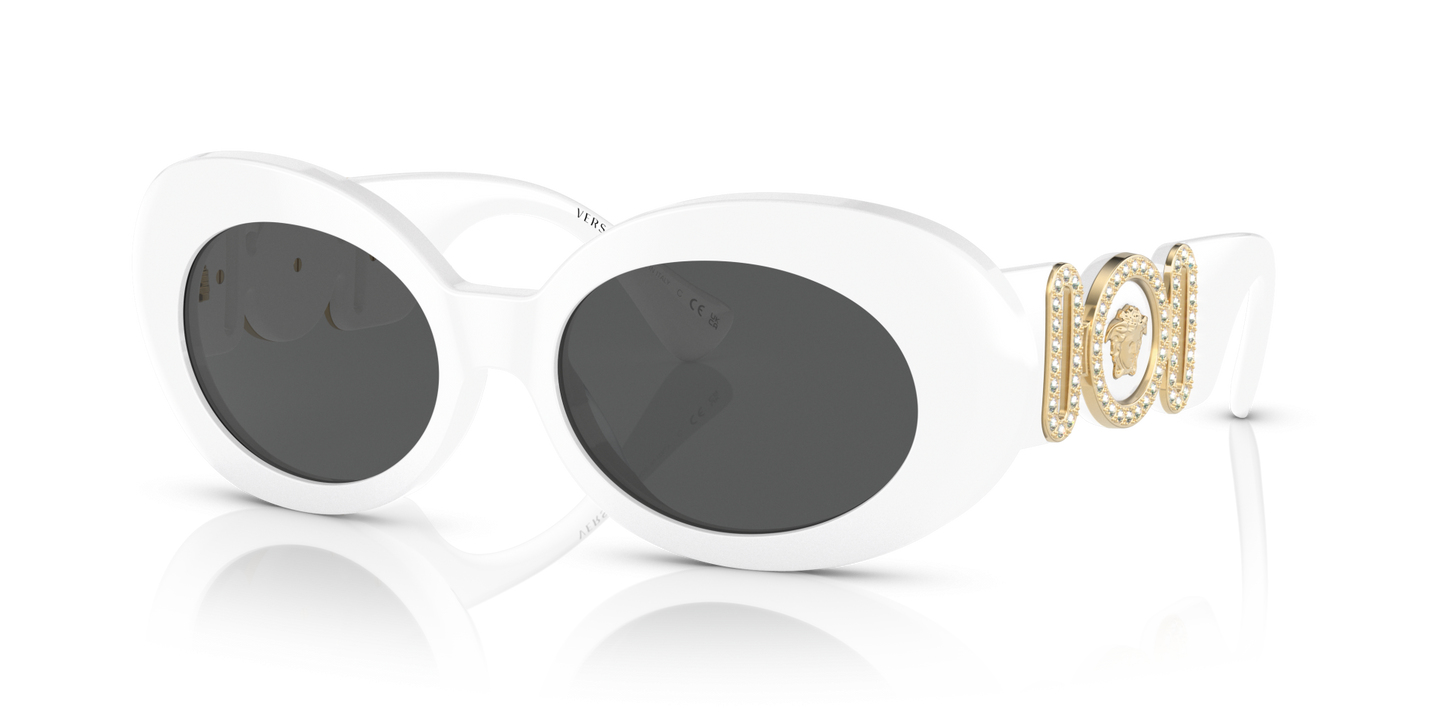 משקפי שמש של ורסאצ'ה לבן-אפור כהה | Versace VE4426BU White-Dark Grey