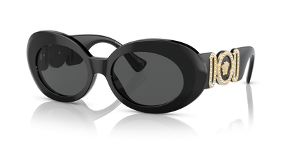 משקפי שמש של ורסאצ'ה שחור-אפור כהה | Versace VE4426BU Black-Dark Grey