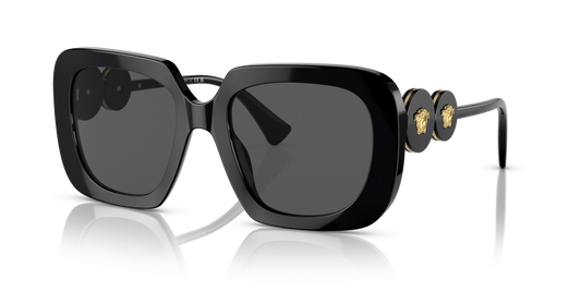 משקפי שמש של ורסאצ'ה שחור-אפור כהה | Versace VE4434 Black-Dark Grey
