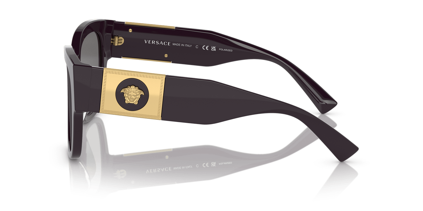 משקפי שמש ורסאצ'ה בורדו-פולאר אפור כהה | Versace VE4437U Bordeaux-Polar Dark Grey
