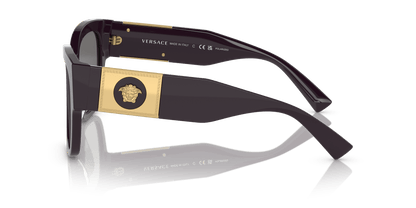 משקפי שמש ורסאצ'ה בורדו-פולאר אפור כהה | Versace VE4437U Bordeaux-Polar Dark Grey