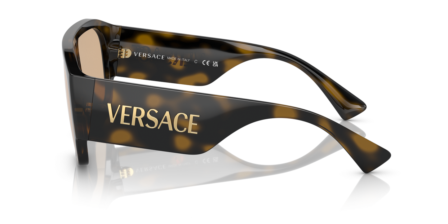 Versace Havana-Light Brown Sunglasses | Versace VE4439 Havana-Light Brown
