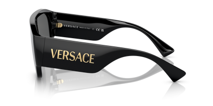 Versace Sunglasses Black-Dark Grey | Versace VE4439 Black-Dark Grey