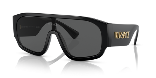 משקפי שמש של ורסאצ'ה שחור-אפור כהה | Versace VE4439 Black-Dark Grey