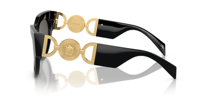 Versace Sunglasses Black-Dark Grey | Versace VE4440U Black-Dark Grey